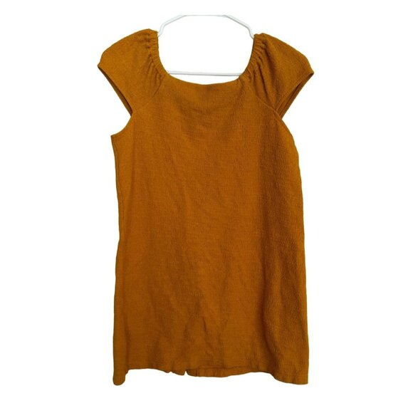 Madewell Texture & Thread Cap Sleeve Dress In Tungsten Glow Cotton Woman's XS - Picture 2 of 6